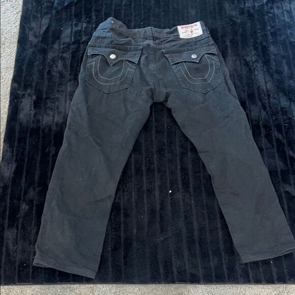 True Religion Black Jeans with Signature Stitching - Picture 2 of 5